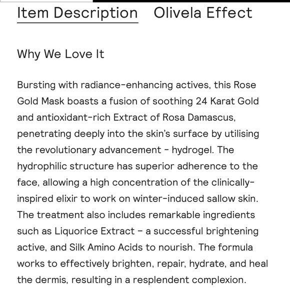 Rose gold brightening facial treatment mask - Picture 3 of 3